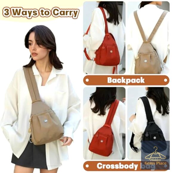 Waterproof Convertible Backpack, Multi-Compartment Oxford  display picture 1
